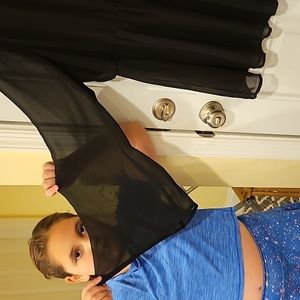 Torrid size 2 long sleeve top, black, sheer